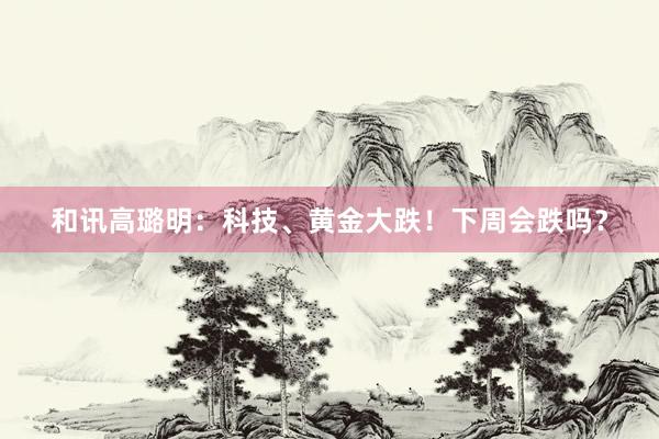 和讯高璐明：科技、黄金大跌！下周会跌吗？