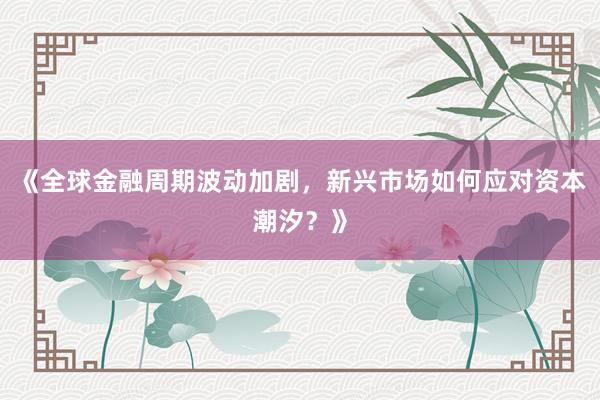 《全球金融周期波动加剧，新兴市场如何应对资本潮汐？》