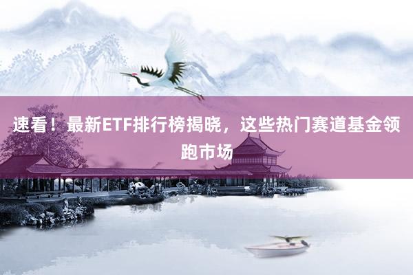 速看！最新ETF排行榜揭晓，这些热门赛道基金领跑市场