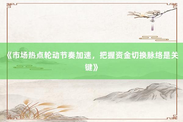 《市场热点轮动节奏加速，把握资金切换脉络是关键》